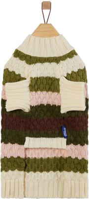 Show full view: Frisco Bubble Knit Multi Striped Mock Neck Dog & Cat Sweater, Brown, Medium slide 6 of 10