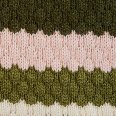 Show full view: Frisco Bubble Knit Multi Striped Mock Neck Dog & Cat Sweater, Brown, Medium slide 7 of 10