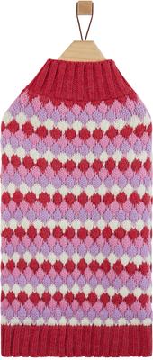 Show full view: Frisco Bubble Knit Multi Striped Mock Neck Dog & Cat Sweater, Pink, Medium slide 4 of 9
