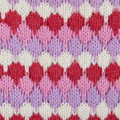 Show full view: Frisco Bubble Knit Multi Striped Mock Neck Dog & Cat Sweater, Pink, Medium slide 6 of 9