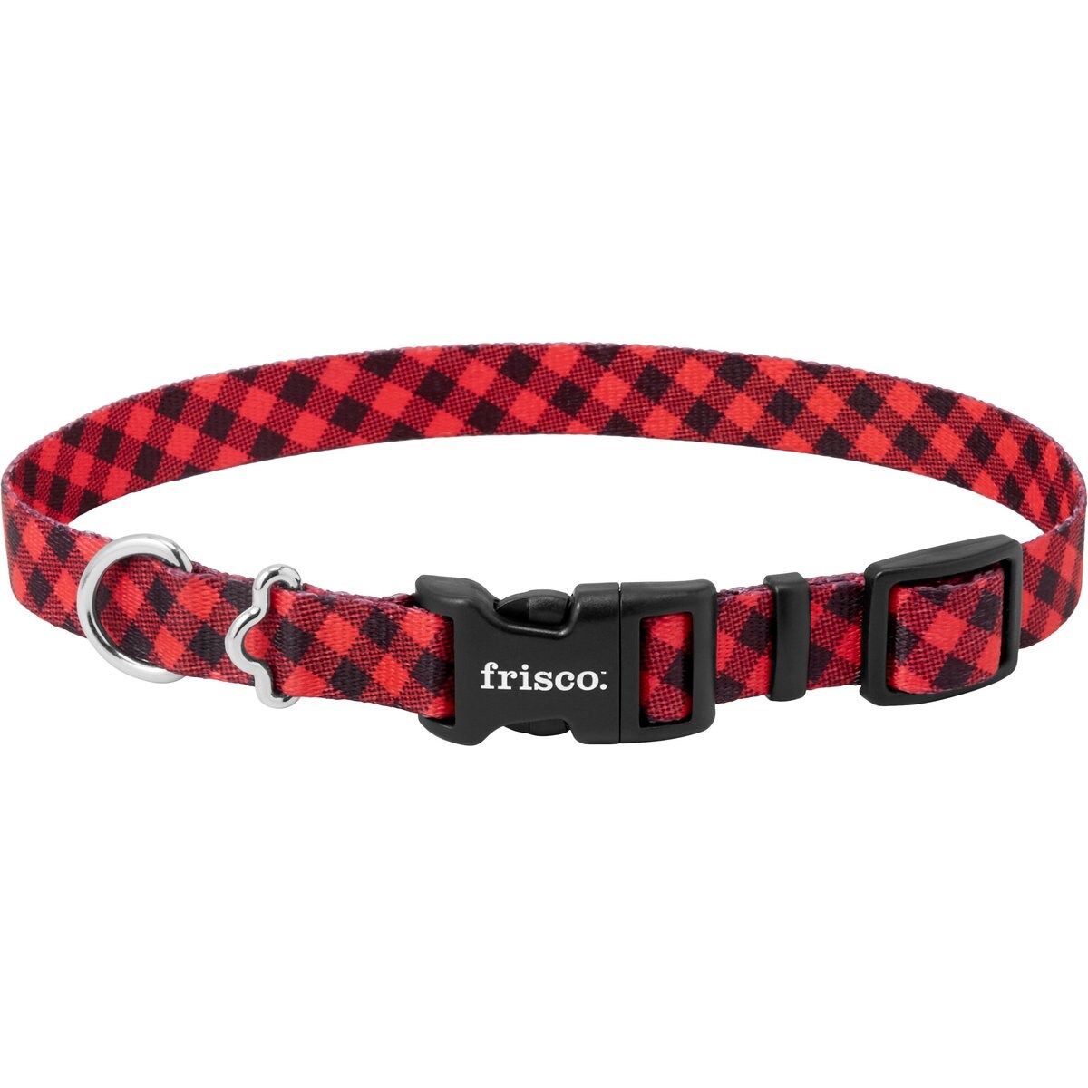 Frisco Buffalo Check Dog Collar, MD - Neck: 14 – 20-in, W: 3/4-in