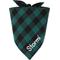 Show in main carousel: Frisco Buffalo Check Embroidered Personalized Dog & Cat Bandana, Green, Large slide 1 of 9