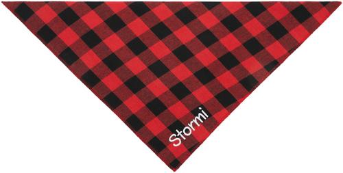 Show full view: Frisco Buffalo Check Embroidered Personalized Dog & Cat Bandana, Red, Medium slide 4 of 8