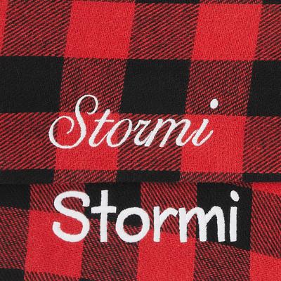 Show full view: Frisco Buffalo Check Embroidered Personalized Dog & Cat Bandana, Red, Medium slide 5 of 8