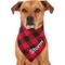 Show in main carousel: Frisco Buffalo Check Embroidered Personalized Dog & Cat Bandana, Red, Medium slide 6 of 8