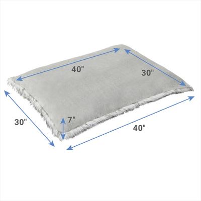 Show full view: Frisco Buffalo Check Pillow Cat & Dog Bed, Black & White, X-Large slide 2 of 5