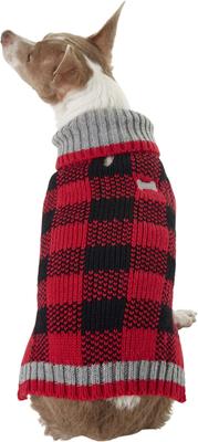 Show full view: Frisco Buffalo Plaid Dog & Cat Sweater, Red, Small slide 3 of 10