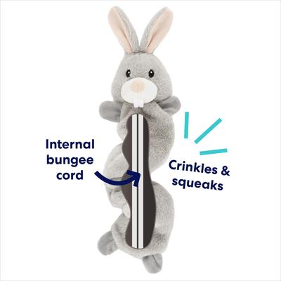 Show full view: Frisco Bunny Bungee Plush Squeaky Dog Toy, Small/Medium slide 3 of 7