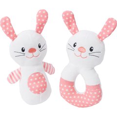 Frisco Bunny Plush Squeaky Puppy Toy, Small, 2 count