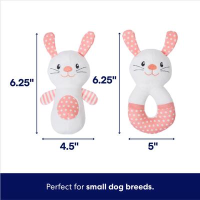Show full view: Frisco Bunny Plush Squeaky Puppy Toy, Small, 2 count slide 3 of 7