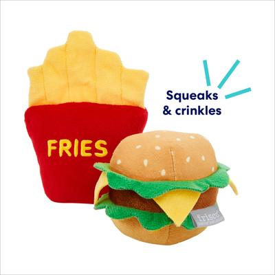Show full view: Frisco Burger & Fries Plush Squeaky Dog Toy, Small/Medium, 2 count slide 4 of 7