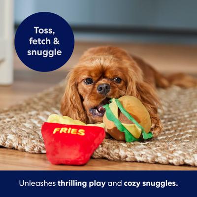 Show full view: Frisco Burger & Fries Plush Squeaky Dog Toy, Small/Medium, 2 count slide 5 of 7
