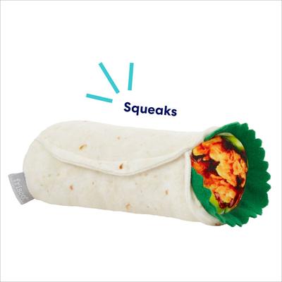 Show full view: Frisco Burrito Plush Squeaky Dog Toy, Small/Medium slide 3 of 7