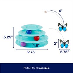 Frisco Butterfly Cat Tracks Cat Toy, Blue slide 2 of 4