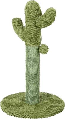 Show full view: Frisco Cactus Scratching Post, 22-in + Plush Dangly Avocado Buddy Cat Toy with Catnip slide 2 of 8