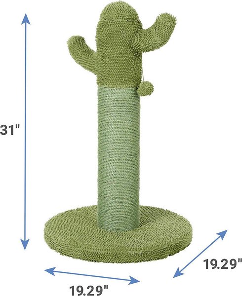 Show full view: Frisco Cactus Scratching Post, 31-in + Plush Taco Cat Toy with Catnip slide 3 of 7