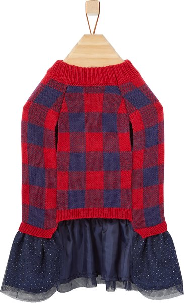 Frisco Plaid Dog & Cat Sweater Dress