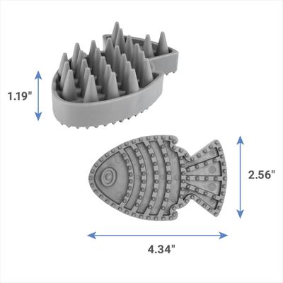 Show full view: Frisco Cat Curry Brush, Gray slide 3 of 6