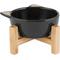 Show in main carousel: Frisco Cat Face Elevated Bamboo Non-Skid Ceramic Cat Bowl, Black, 1 Cup slide 3 of 8