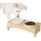 Show in main carousel: Frisco Ceramic Dog & Cat Double Diner with Elevated Wood Stand, Small: 1.5 cup slide 1 of 8