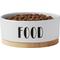 Show in main carousel: Frisco Ceramic Food Dog & Cat Bowl with Wood Base, Small: 2 cup slide 4 of 9