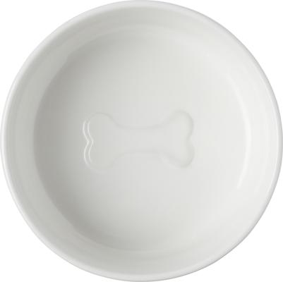 Show full view: Frisco Ceramic Food Dog & Cat Bowl with Wood Base, Medium: 4 cup slide 5 of 9