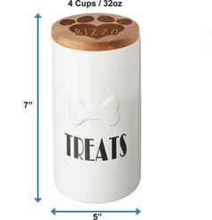 Frisco Ceramic Personalized Treat Jar with Wood Lid, 4 Cup, 32oz slide 2 of 6