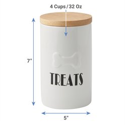 Frisco Ceramic Treat Jar with Wood Lid, 4 cup slide 2 of 5
