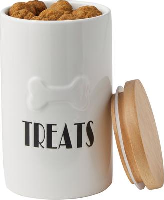Show full view: Frisco Ceramic Treat Jar with Wood Lid, 4 cup slide 4 of 6