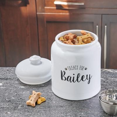 Show full view: Frisco Ceramic "Treats for" Personalized Treat Jar, 13 cup, 104oz slide 3 of 7