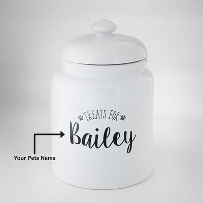 Show full view: Frisco Ceramic "Treats for" Personalized Treat Jar, 13 cup, 104oz slide 6 of 7