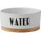 Show in main carousel: Frisco Ceramic Water Dog & Cat Bowl with Wood Base, Small: 2 cup slide 1 of 6