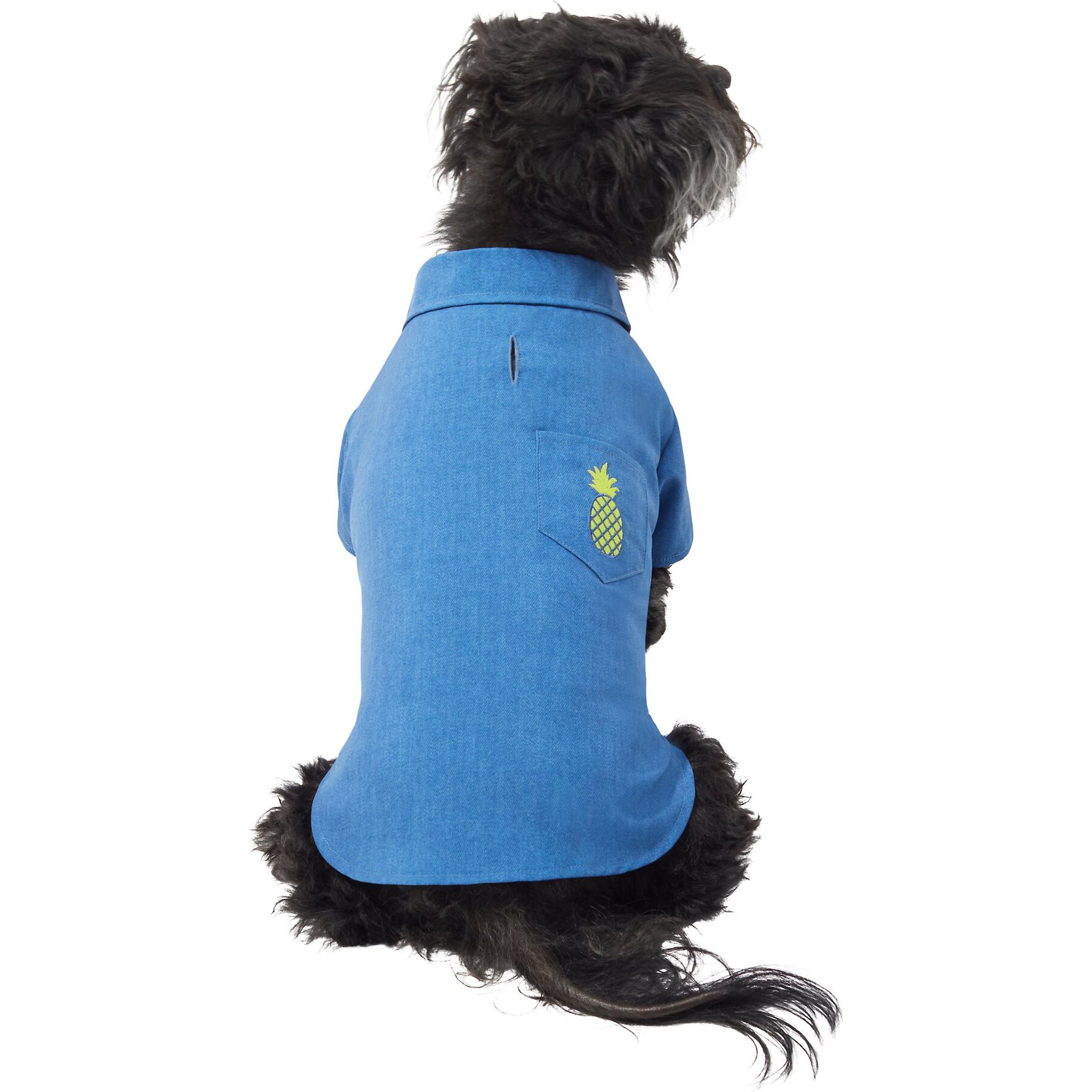 Frisco Chambray Pineapple Dog & Cat Shirt, Large