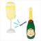 Show in main carousel: Frisco Champagne & Flute Plush Squeaky Dog Toy, Medium, 2 count slide 3 of 7