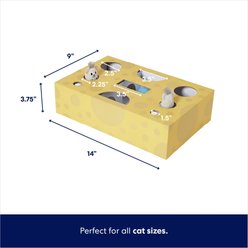 Frisco Cheese Interactive Maze Cardboard Cat Toy Box with Catnip slide 2 of 6