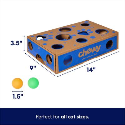 Show full view: Frisco Chewy Box Cardboard Interactive Maze Cat Toy with Catnip slide 2 of 9