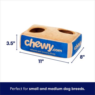 Show full view: Frisco Chewy Box Hide & Seek Puzzle Plush Squeaky Dog Toy, Small/Medium slide 2 of 9