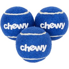 Frisco Chewy Fetch Squeaky Tennis Ball Dog Toy, Medium, 3 count