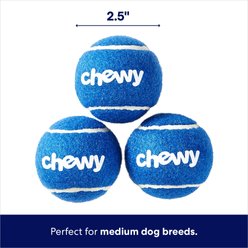 Frisco Chewy Fetch Squeaky Tennis Ball Dog Toy, Medium, 3 count slide 2 of 6
