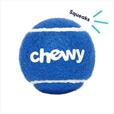 Show full view: Frisco Chewy Fetch Squeaky Tennis Ball Dog Toy, Medium, 3 count slide 4 of 8