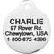 Show in main carousel: Frisco Chewy Stainless Steel Personalized Dog & Cat ID Tag with Enamel Infill, Round, Regular slide 4 of 5