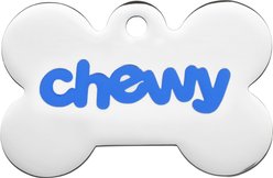 Frisco Chewy Stainless Steel Personalized Dog & Cat ID Tag with Enamel Infill, Small