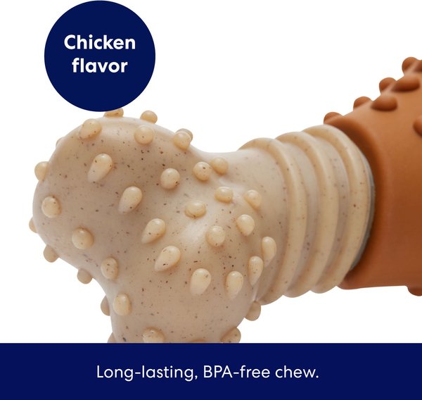 Show full view: Frisco Chicken Flavored Drumstick Rubber & Nylon Chew Dog Toy for Heavy Chewers, Large/X-Large slide 3 of 9