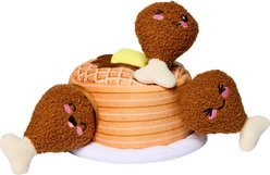 Frisco Chicken & Waffles Plush Hide & Seek Squeaky Dog Toy, Small/Medium