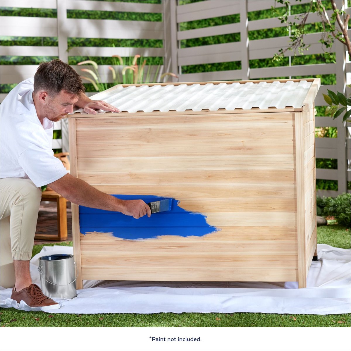 Frisco Classic Ready to Paint Wood Dog Houses