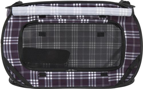 Show full view: Frisco Collapsible Cat Cage, Litter Box, & Mat, Black Plaid slide 3 of 10