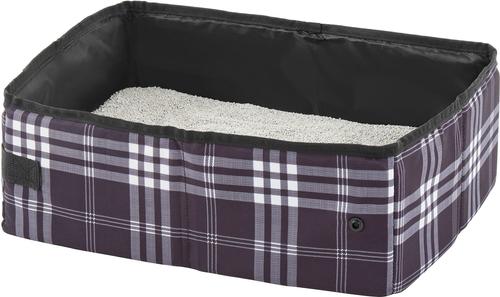 Show full view: Frisco Collapsible Cat Cage, Litter Box, & Mat, Black Plaid slide 4 of 10