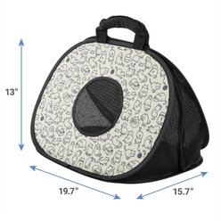 Frisco Collapsible Cat Carrier Bag, Animal Sketch slide 2 of 5