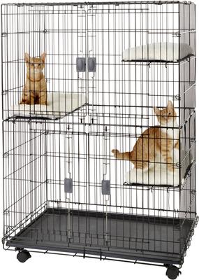 Show full view: Frisco Collapsible Wire Cage Playpen + Van Ness High Side Corner Cat Litter Pan slide 2 of 10
