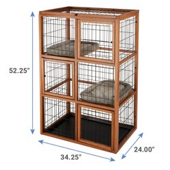 Frisco Collapsible Wood & Wire Cat Cage Playpen - 3 Level, 3-Levels slide 2 of 6